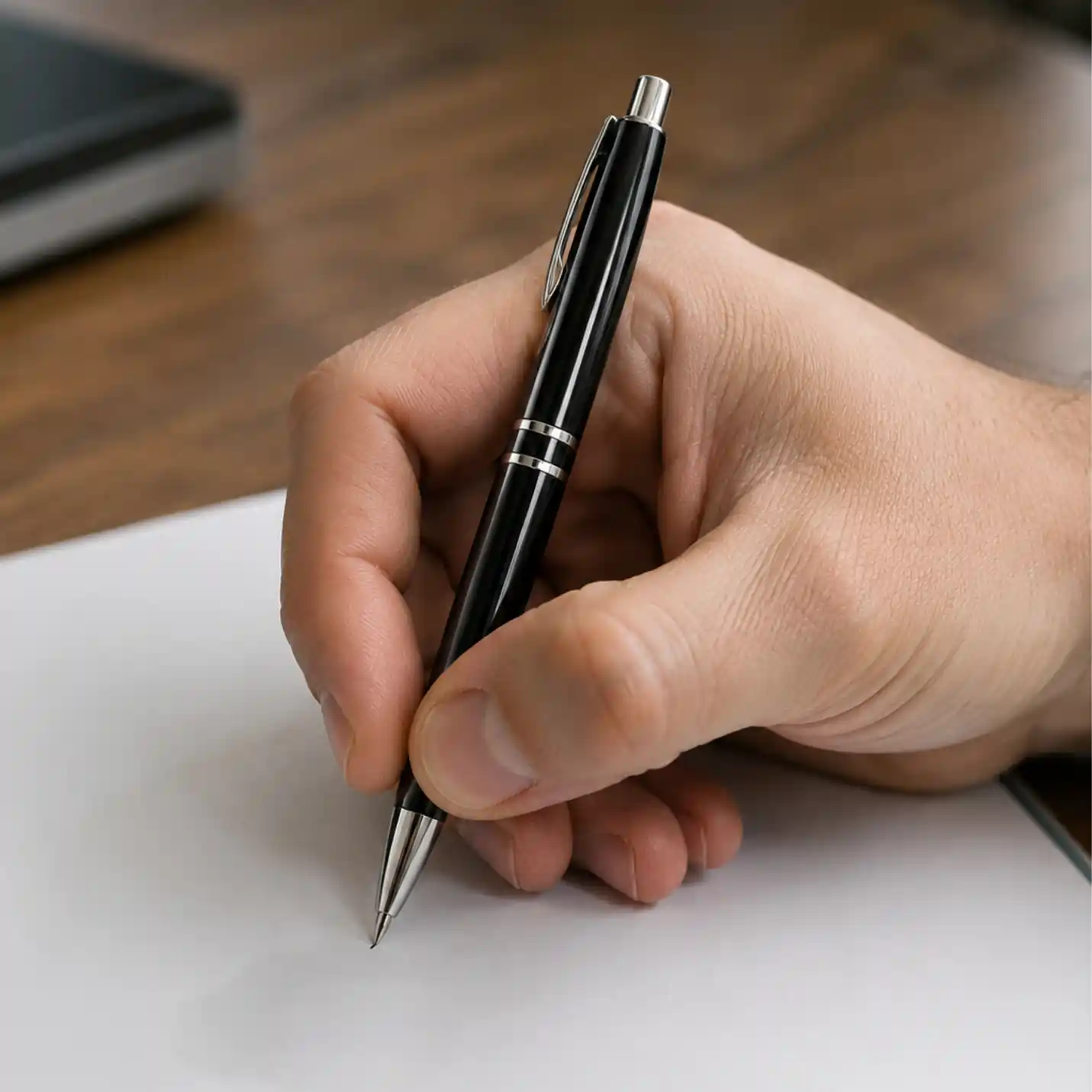 Personalized Premium Metal Ball Pen with Name Engraving – Black